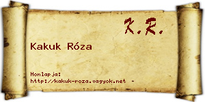 Kakuk Róza névjegykártya