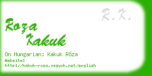 roza kakuk business card