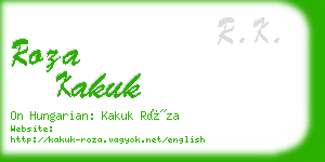 roza kakuk business card